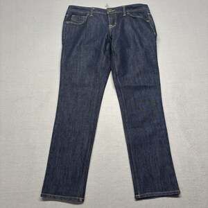 Women’s Lands End Dark Wash Jeans Straight Leg Size 4P